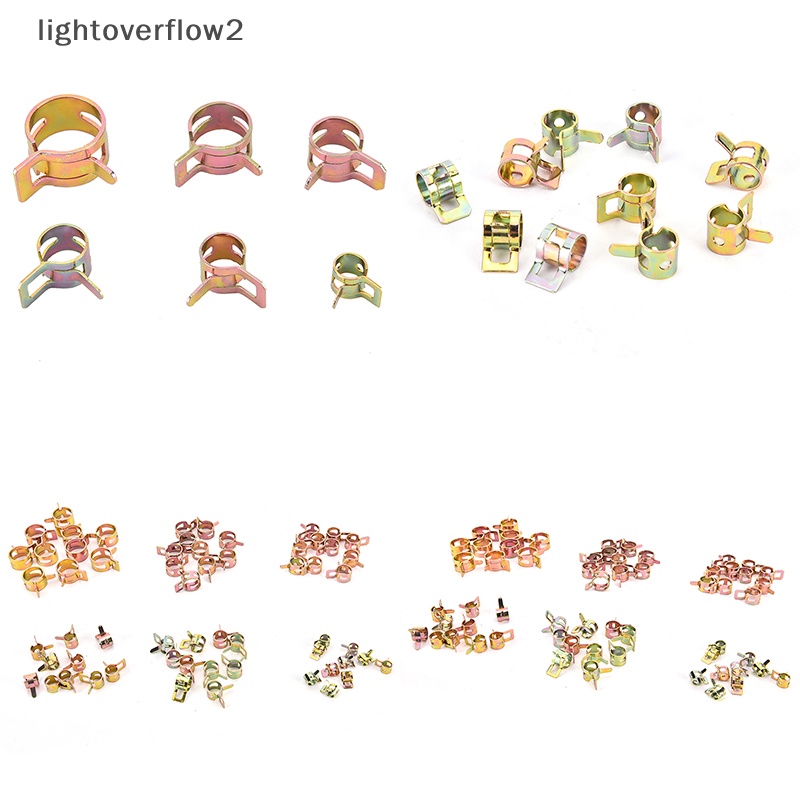 [lightoverflow2] 10pcs/set Klip Pipa Pegas Minyak Air Tabung Klem Spring Band Type Fastener [ID]