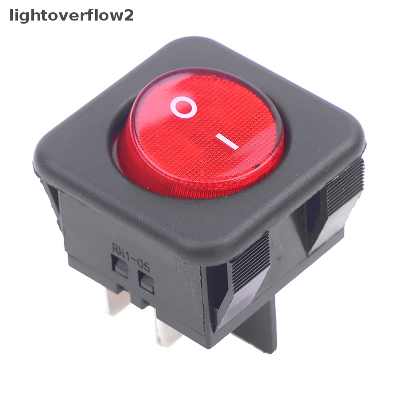 [lightoverflow2] 4pins RK1-05N Iluminasi Saklar Rocker Switch Mini Saklar Perahu Tahan Air Oilproof Rocker Switch [ID]