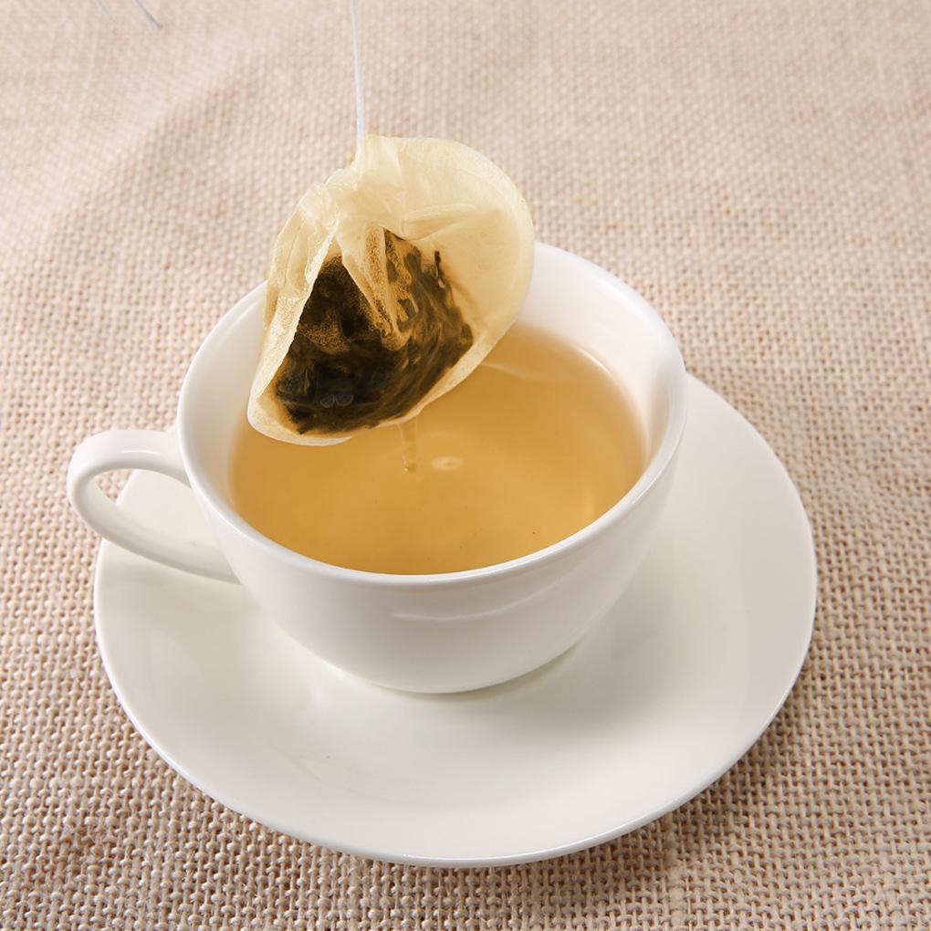 100pcs 6cm/236inch Tea Filter Bag Kosong Kertas Saringan Kopi Serut Sekali Pakai Untuk Teh Daun Longgar