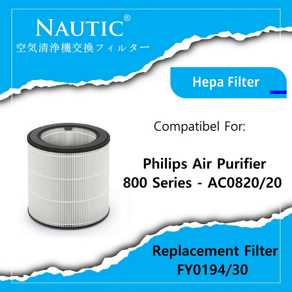 Replacement HEPA Filter FY0194/30 untuk Air Purifier Philips 800 Series / Filter Philips AC0820