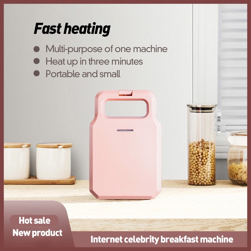 Multifungsi Sandwich Toaster / Sandwich Maker / Alat Pembuat Sandwich / Pemanggang Roti 650W Portabel