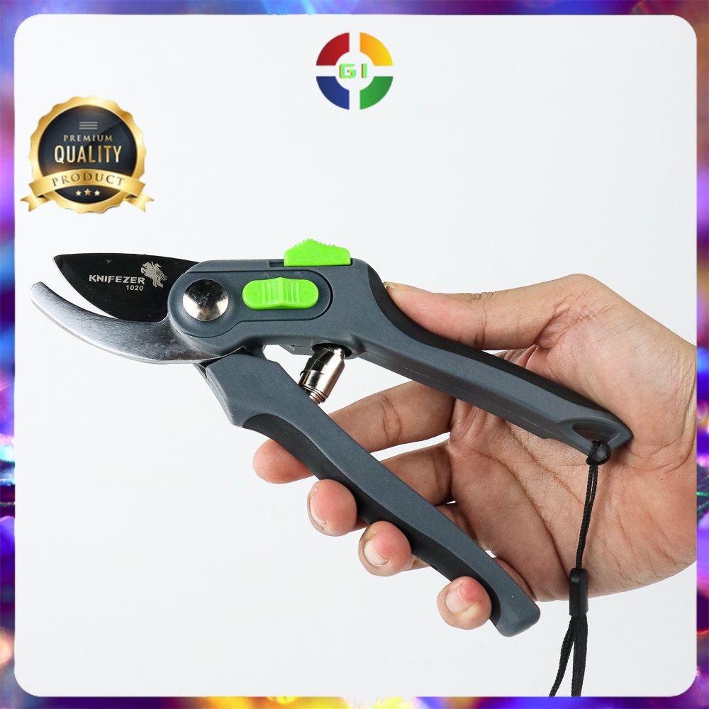 Gunting Taman Ranting Tumbuhan Pruning Shear Scissors Silver