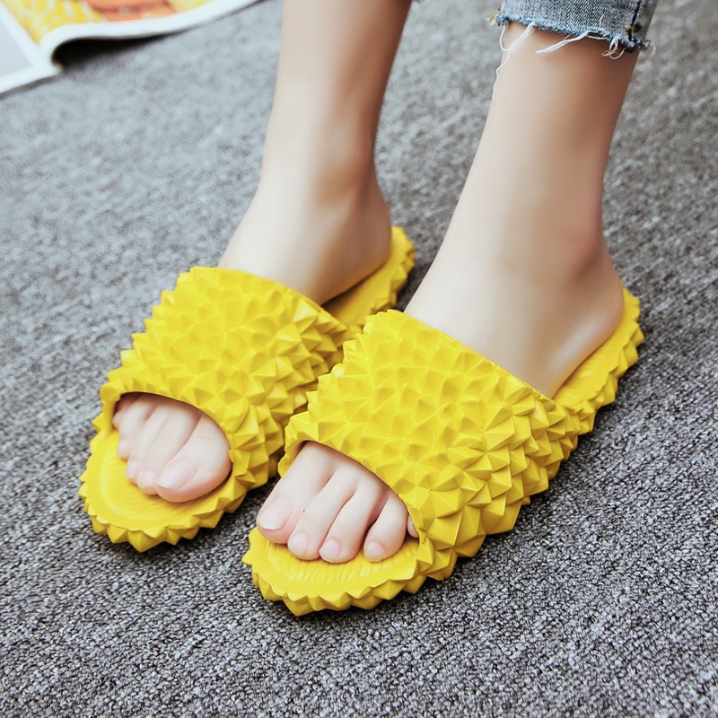 ❀ Chingu ❀ SA032 Sandal Empuk Eva Rumah Bentuk Durian Lucu Sendal Motif Ringan Empuk Santai Import Murah COD