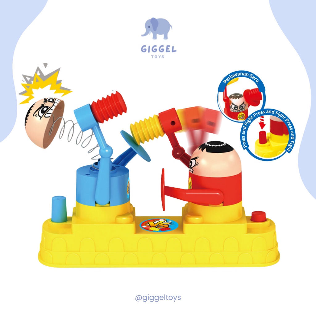 [ Giggel ] Hammer Toys / Mainan Anak Hammering Game Head Battle / Battle Game / Edukasi Funny Game