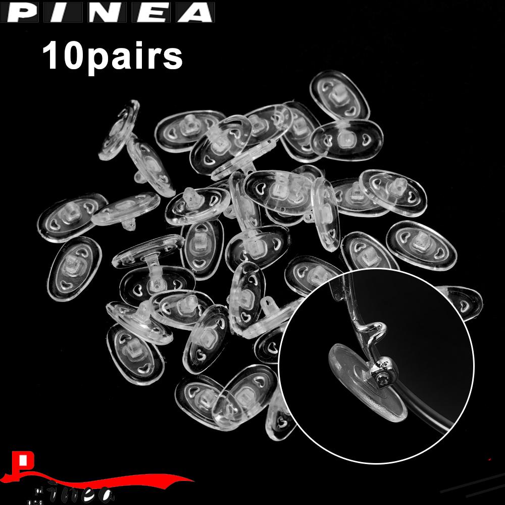 Bantalan Hidung Silikon Nanas 10pasang Dengan Sekrup Screw-in Nosepads Eyewear Nose Pads Repair Tool For Glasses