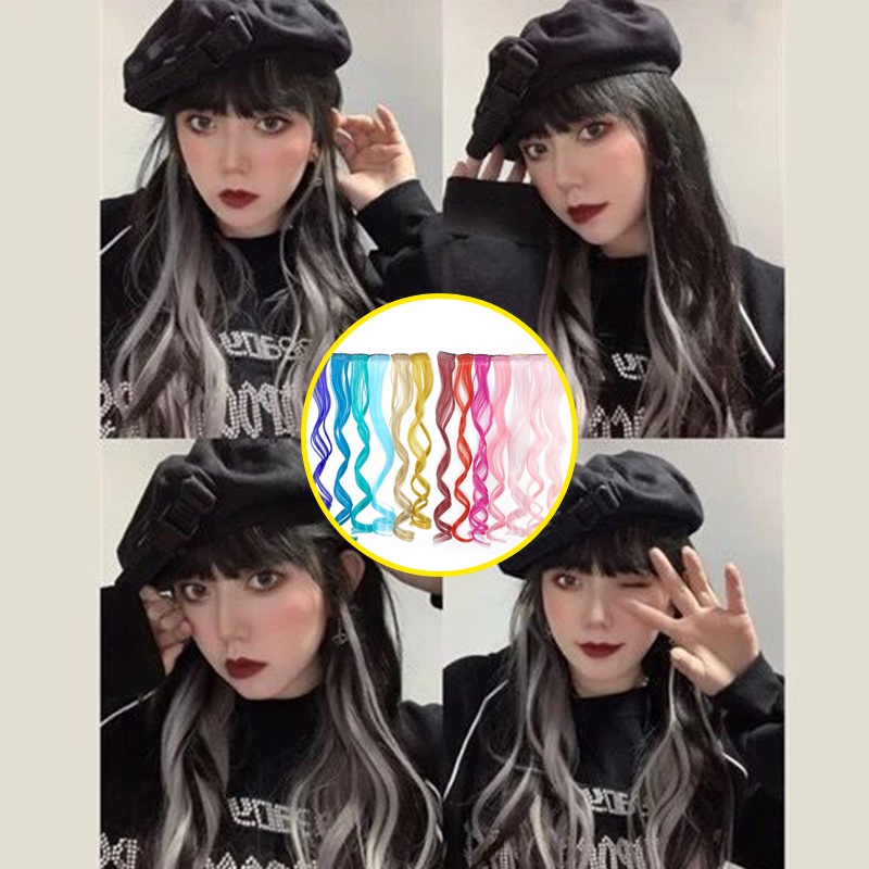 50cm Wig / Rambut Palsu Model Wanita Korea Manis Gelombang Panjang Aksesoris Mode - SG