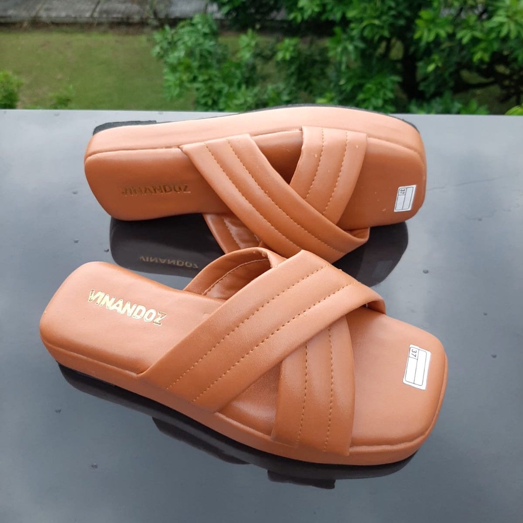 VINANDOZ PREMIUM TERBARU BP03 - SANDAL WANITA VINANDOZ COLLECTION TERLARIS DUAL BAND SILANG