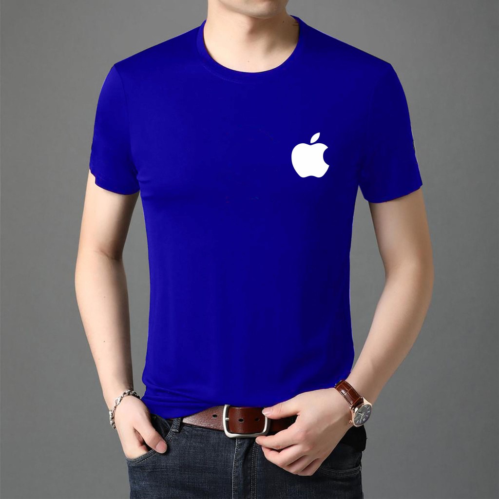 Bayar Di tempat/ BS//TERLARIS//BAJU KAOS APPLE LOGO//T-SHIRT TANGAN PENDEK//FASHION DISTRO PRIA//GOOD QUALITY