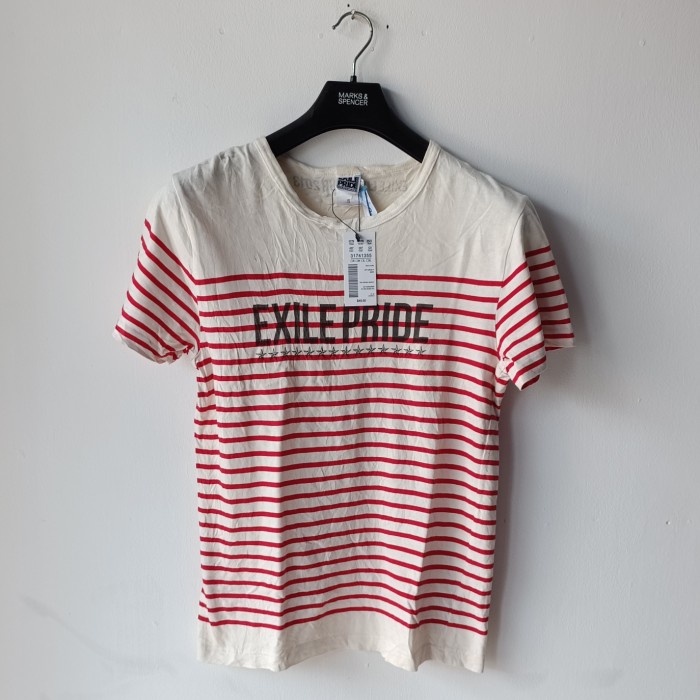 Exile pride Atasan kaos wanita terbaru Kaos stripe wanita kekinian
