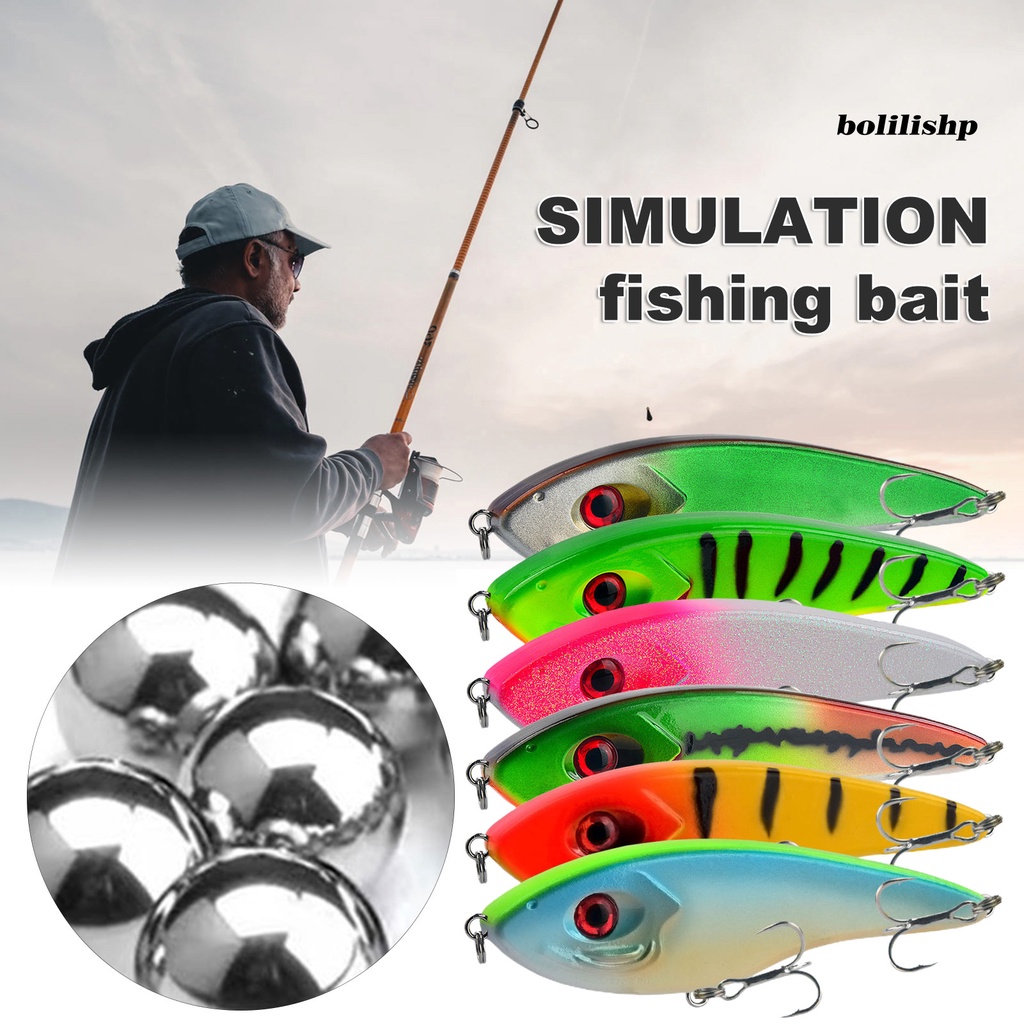 Bo-145mm/54g Lure Umpan 2kait Tiga Vibrant Ring Manik Tenggelam Vib Tajam Barb Anti-Oksidan 3D Fisheyes Umpan Buatan Untuk Outdoor