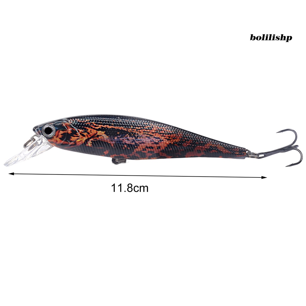 Bo-11.8 Cm/13.5g Ikan Kecil Umpan Tajam Kait Simulasi Wobbler Mengambang Bionic Universal Fishing Tackle Profesional Bass Laut Memancing Umpan Buatan Umpan Keras Perlengkapan Memancing