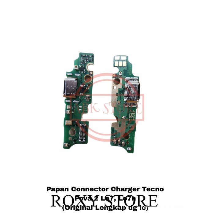 PAPAN CONNECTOR CHARGER / PCB KONEKTOR CAS TECNO POVA 2 LE7 ORIGINAL