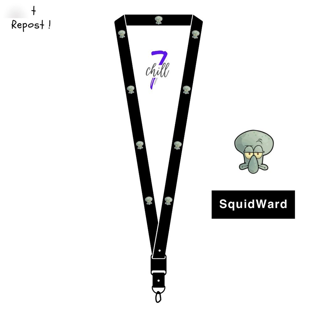 

Lanyard SquidWard ID Card Custom Lucu Tali Gantungan Pods Name Tag Kartu Nama