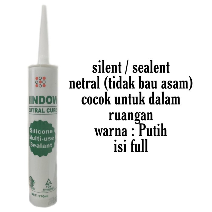 SILENT NETRAL WARNA PUTIH HARGA O / SILENT KACA PUTIH - Putih