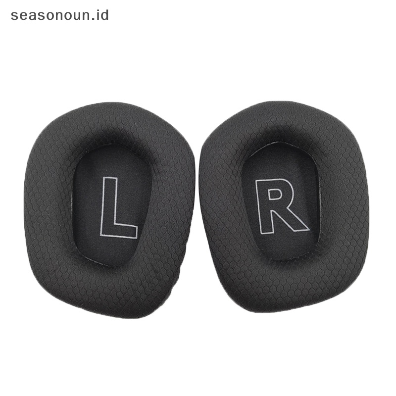 Seasonoun Bantalan Telinga Busa Memori Pengganti Bernapas mesh earmuffs head beam cushion repair parts Untuk itech G733 G335.