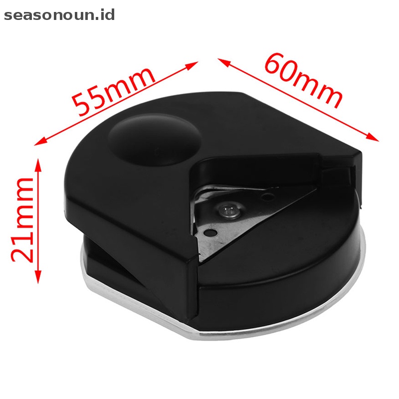 Seasonoun 4R Premium Corner Rounder Punch 4mm Hitam Kertas Kartu Photo Cutter Alat Craft.