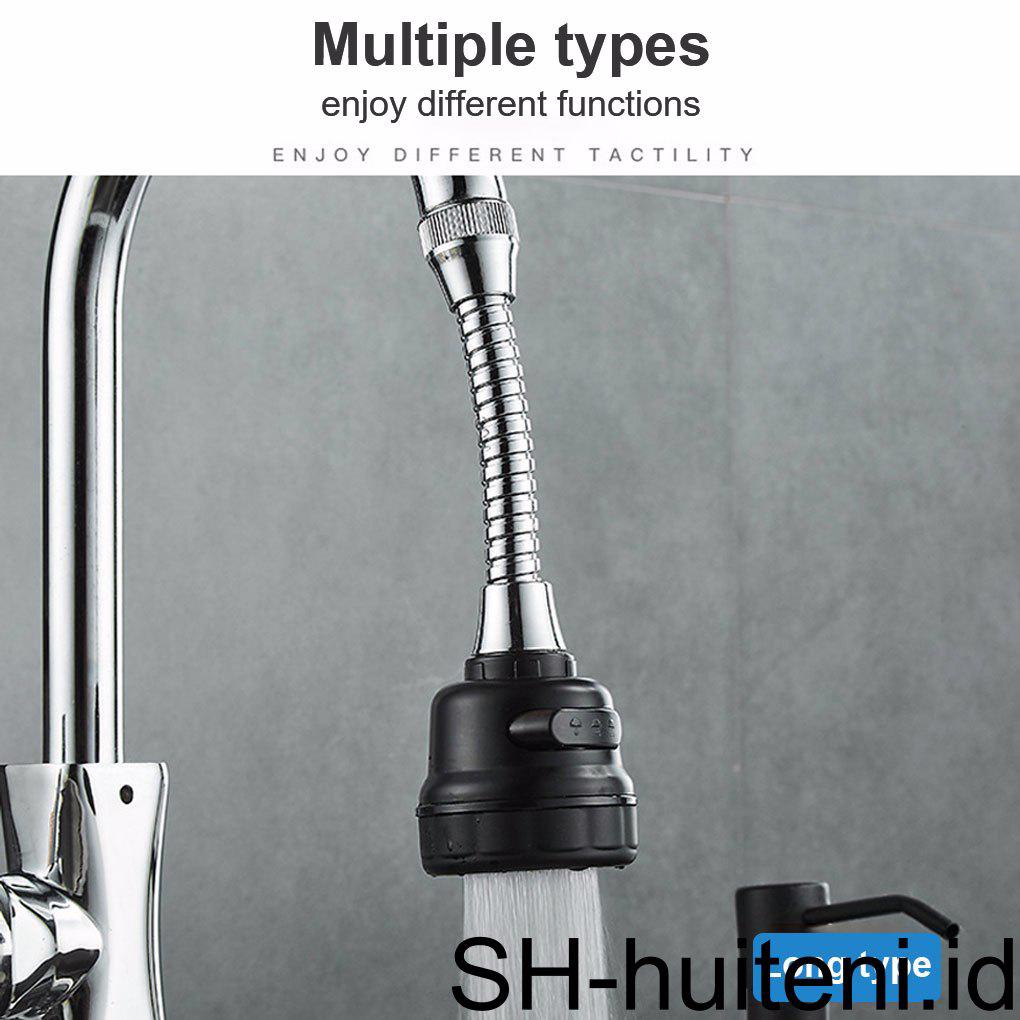 Faucet Extender 360derajat Berputar Tekanan Tinggi Anti Cipratan Tap Adapter Extension Connector Nozzle Aksesori Kamar Mandi