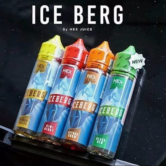 LIQUID ICEBERG ICE BERG MANGO SALSA KIWI BERRY CITRUS SNOW BLACK DEW 60ML AUTHENTIC