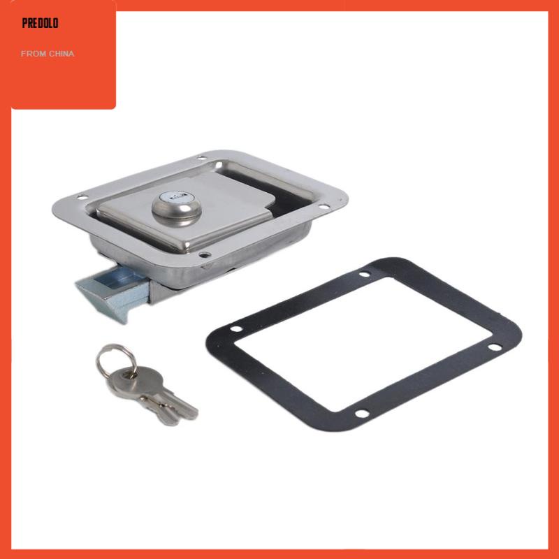 [Predolo] Paddle Lock Stainless Steel Flush Lock Recessed Mount Latch Pengunci Pintu