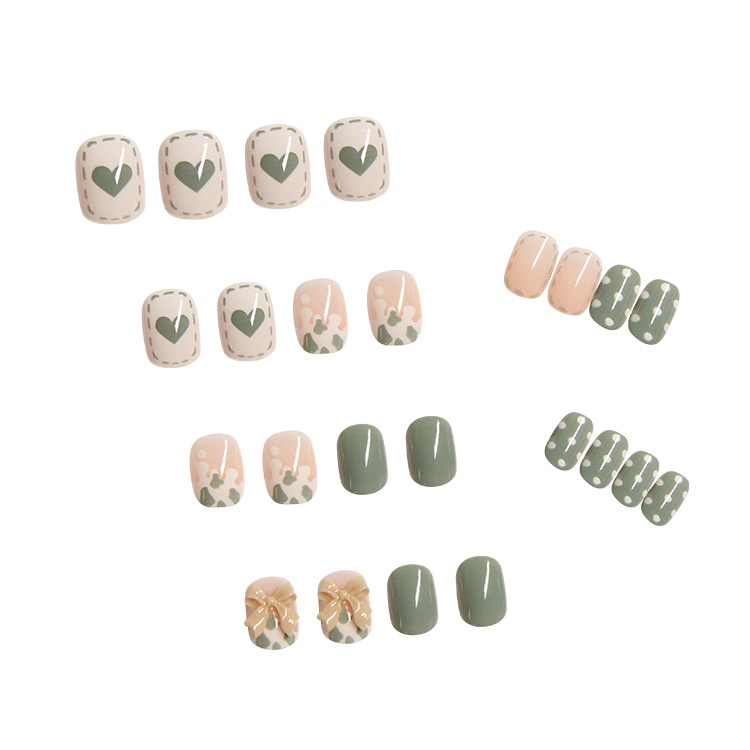 Z055 24Pcs DIY Kuku Palsu French Cool Finger Nail Art Stiker Kuku Palsu