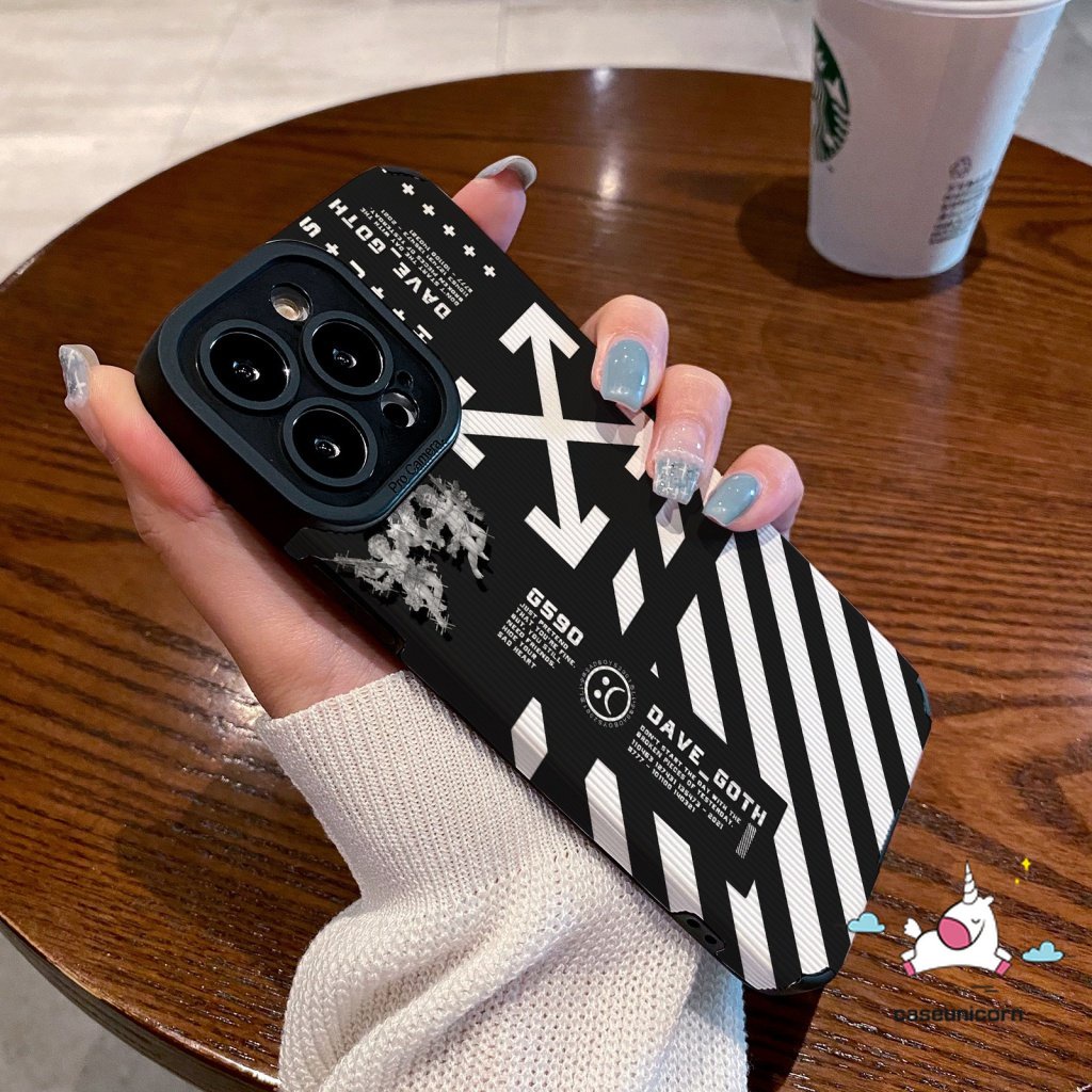 IPHONE Casing Ponsel Tekstur Kulit Kompatibel Untuk Iphone11 14 12 13 Pro Max7 8 Plus X XR XS MAX 7Plus Silikon Lembut Merek Trendi Motif Geometri Shockproof Simple Mewah Cover