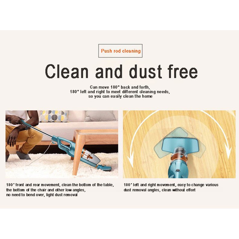 Deerma DX900 Penyedot Debu Vacuum Cleaner Handheld Push Rod 2-in-1