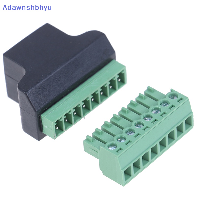 Adhyu rj45 to screw terminal Adapter rj45 female to 8pin Konektor Untuk DVR CCTV   Id