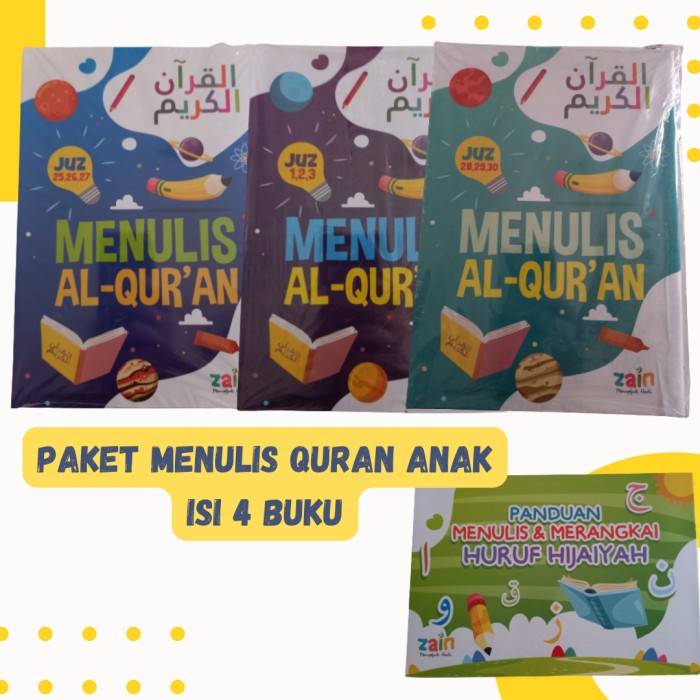 ⭐PROMO BUKU (COD)⭐ paket buku menulis al quran juz 28 29 30 full color / alquran tulis