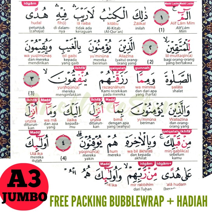 ⭐PROMO BUKU (COD)⭐ AlQuran JUMBO A3 LATIN PerKata Al Quran Terjemah Lengkap
