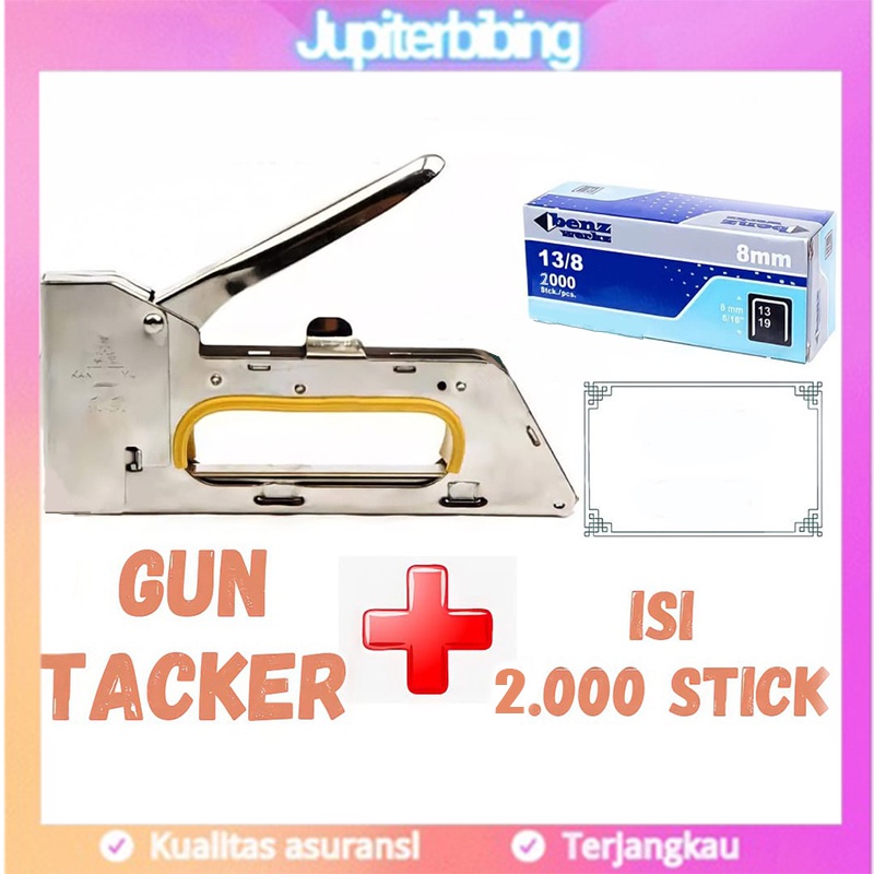 stapler tembak dan isinya yang cocok /stepler tembak/13/8 stapler jok staples / stapler temba/stepler gun  /stapler