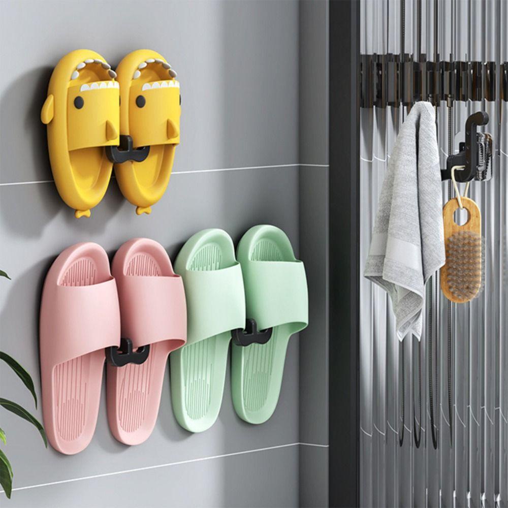 [Elegan] Tempat Sepatu Bathroon Rumah Lipat Dinding Penyimpanan Organizer Sandal Kait