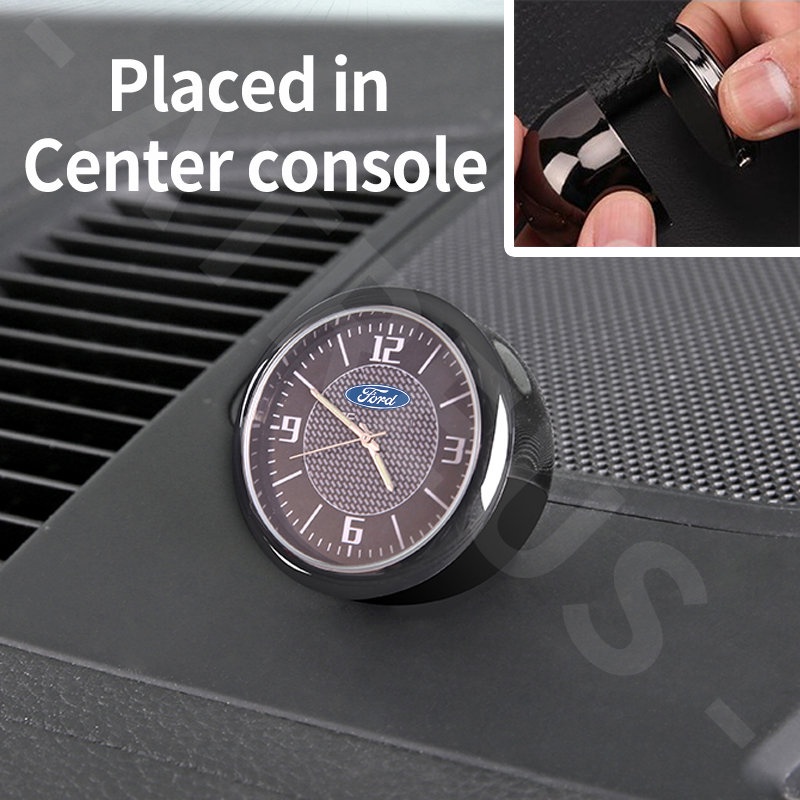 Ford Mobil Mini Quartz Clock luminous Interior Center Console Vent Clock Dekorasi Untuk Ford Fiesta Ranger Ecosport Focus Everest Mustang Escape