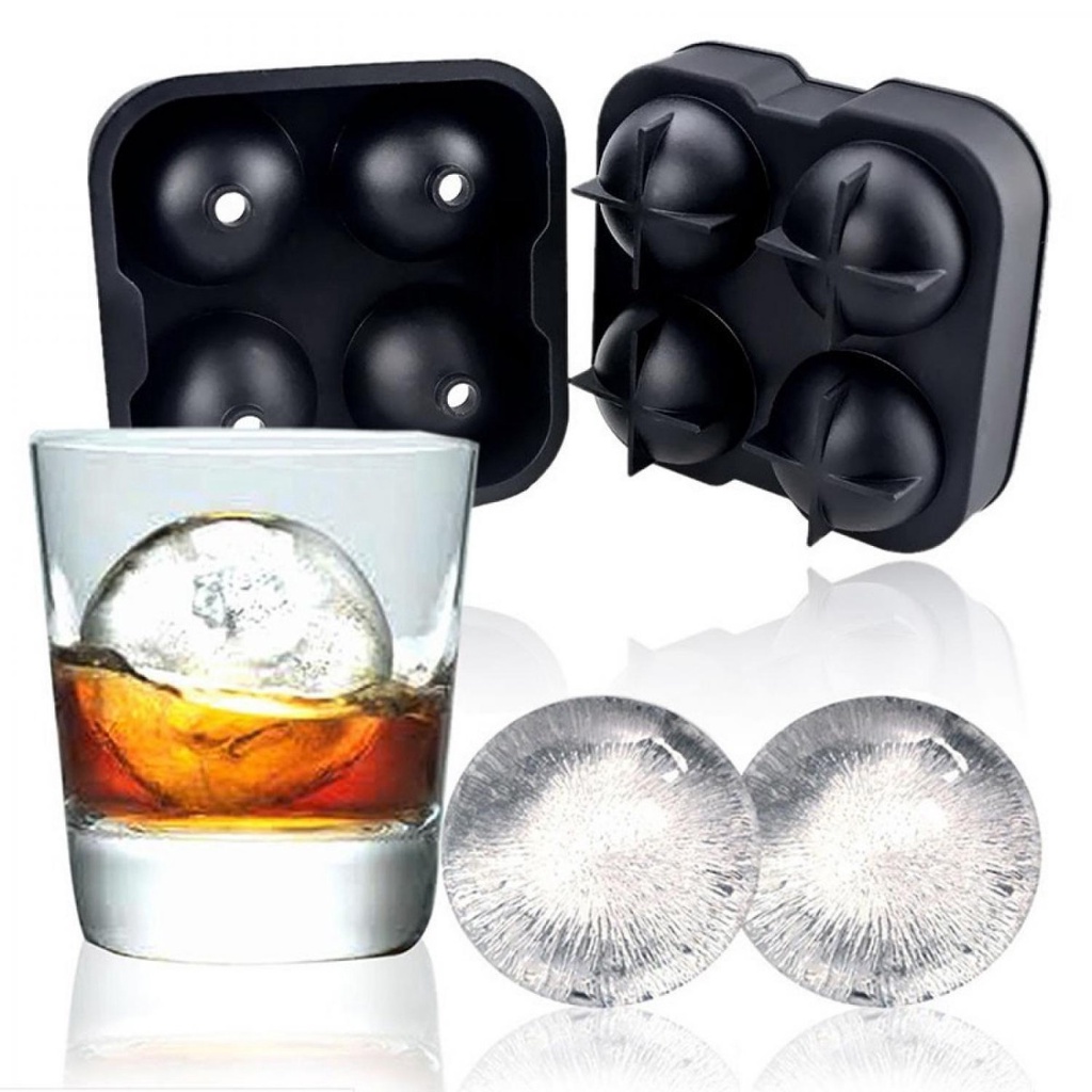 Sumbermerah Ice Ball Maker Model 54321 Silikon Merah Kapasitas 10 pcs