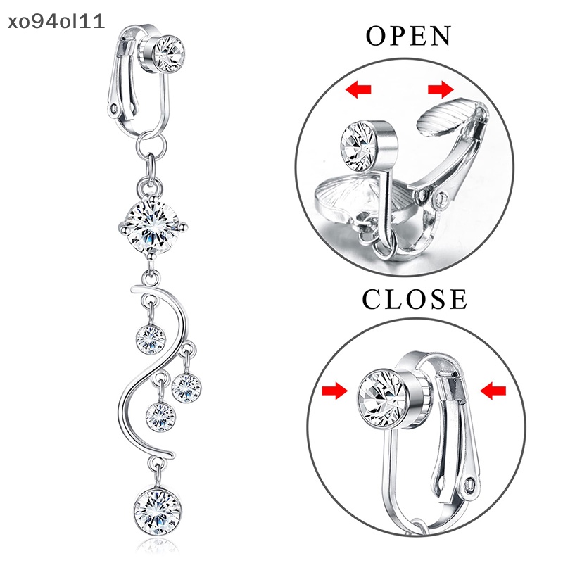 Xo 1Pc Cincin Pusar Perut Palsu Clip On Belly Non Pusar Ring OL