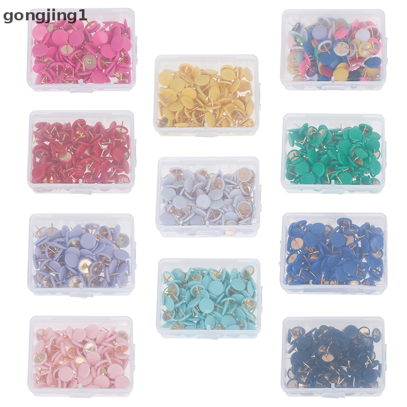 Ggg 100Pcs Pin Dorong Bulat Papan Pengumuman Map Thumb Tacks Point Bulle Drawing  Id