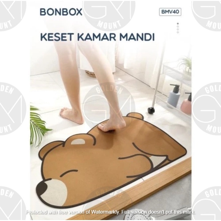 KESET DIATOMITE MAT/ KESET KAKI DATOMITE 40*60 KARAKTER ANTI SLIP SERAP AIR