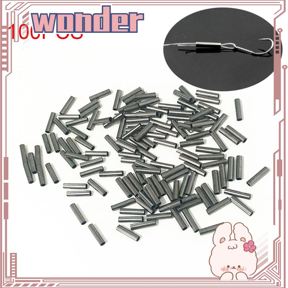 Wonder 100pcs/Lot Kawat Pancing Tabung Konektor Portabel Kualitas Tinggi Tunggal Tembaga