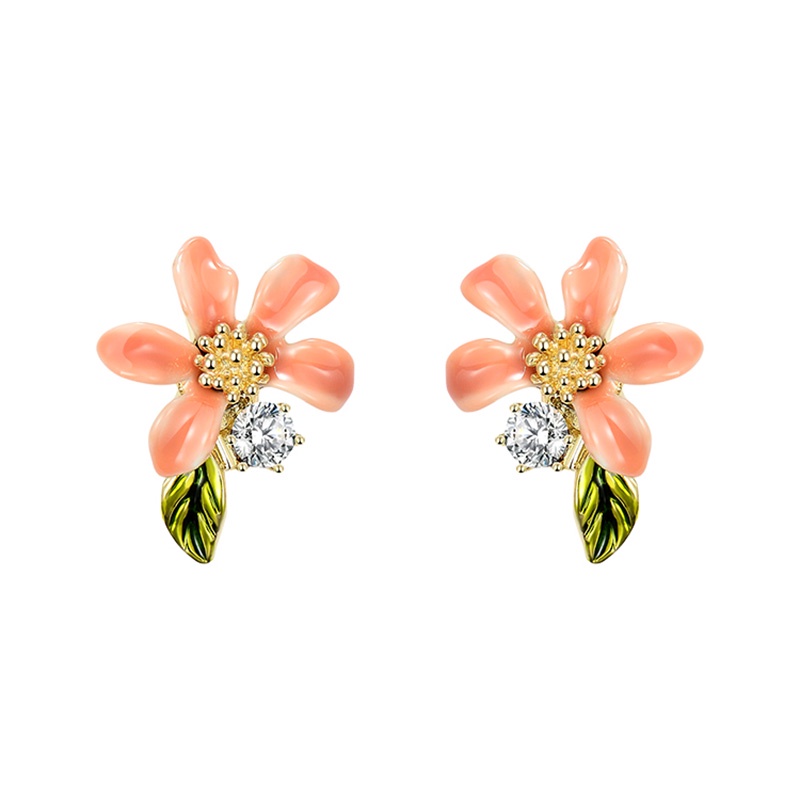Bunga Lucu Manis Kecil Segar Gaya Jepang Korea Baru Anting Fashion Sederhana
