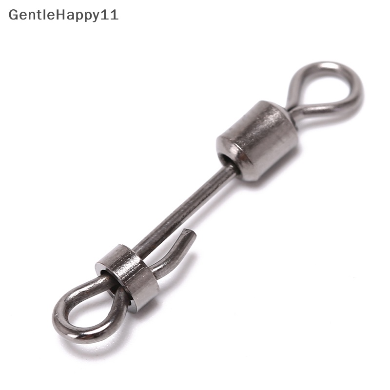 Gentlehappy 10pcs Steel Quick Lock Swivels Interlock Snap Fishing Lure Tackles Carp Fishing id