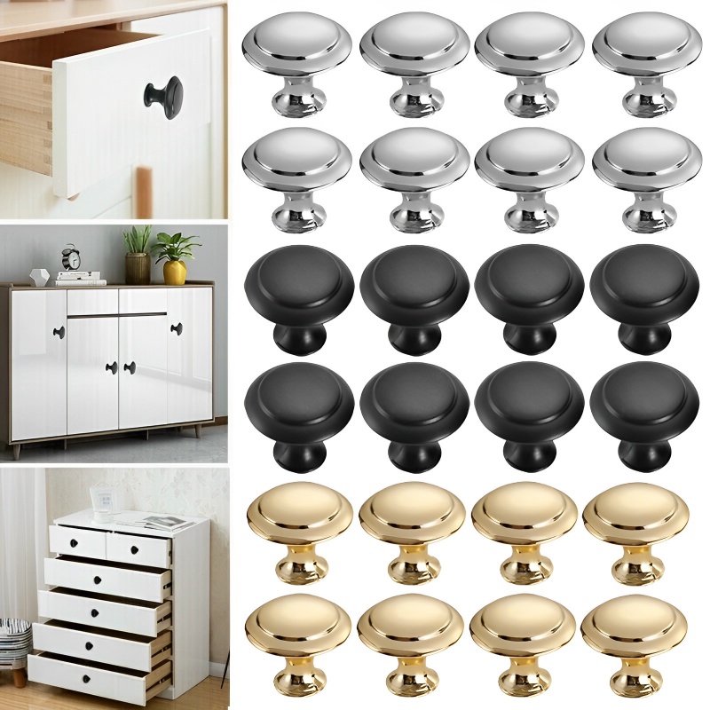 Handle Lemari Bulat Simple Modern Tarikan Laci Lemari Stainless Steel Furniture Door Knob Pengganti Furniture Door Hardware Alat