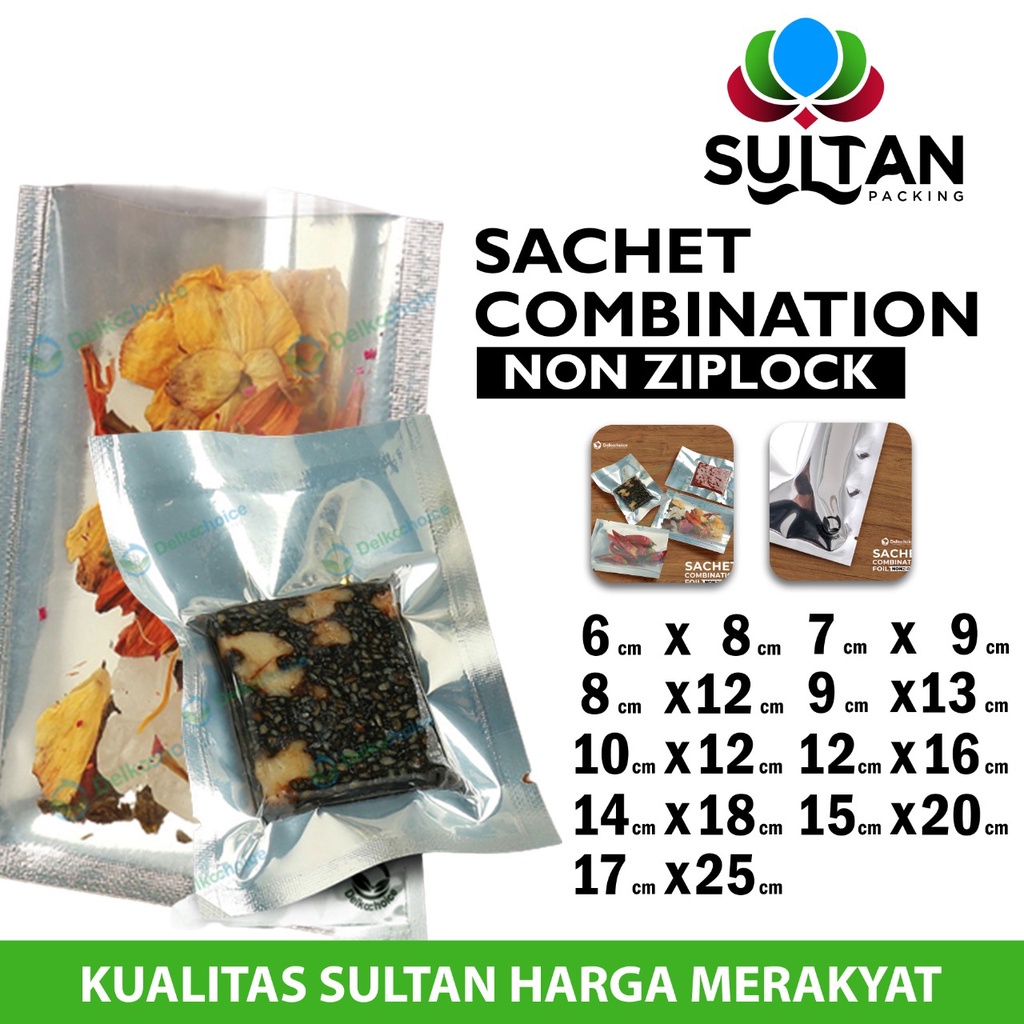 PLASTIK KEMASAN TRANSMETZ NONZIPLOCK SACHET  BAG CLEAR METALIZING