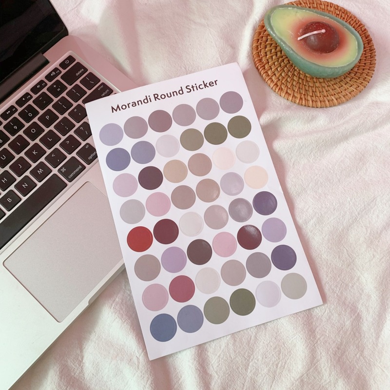 Ins Style Colorful Dot Sticker Sealing Sticker Lucu Tangan Buku Besar Dinding Kartu Foto Stiker