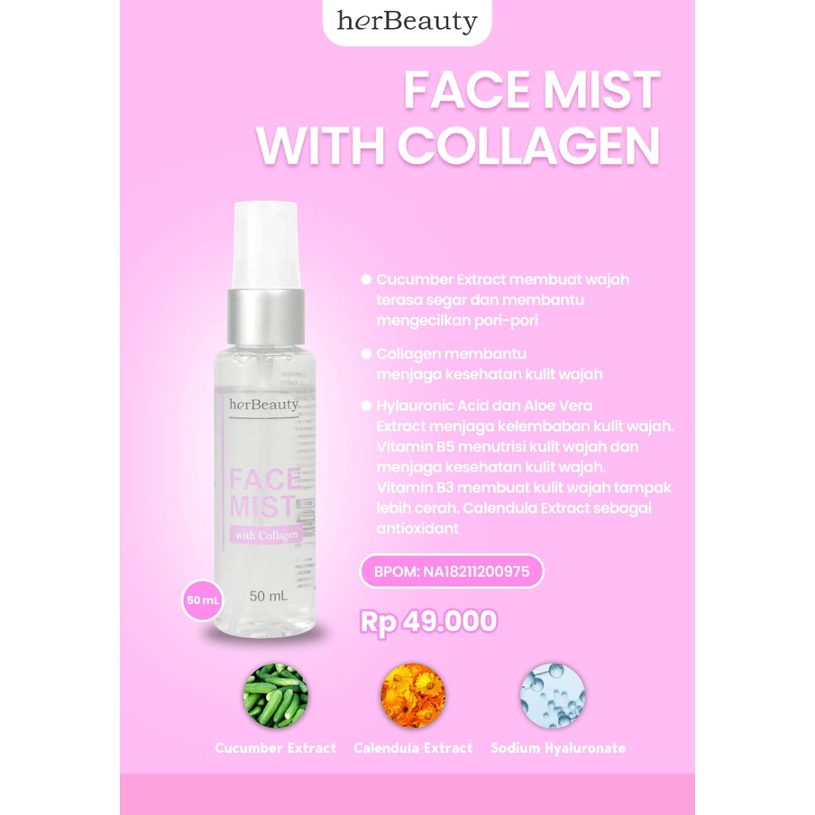 HERBEAUTY PAKET HEMAT TONER FACIAL WASH BRIGHT AND GLOW SERIES HER BEAUTY