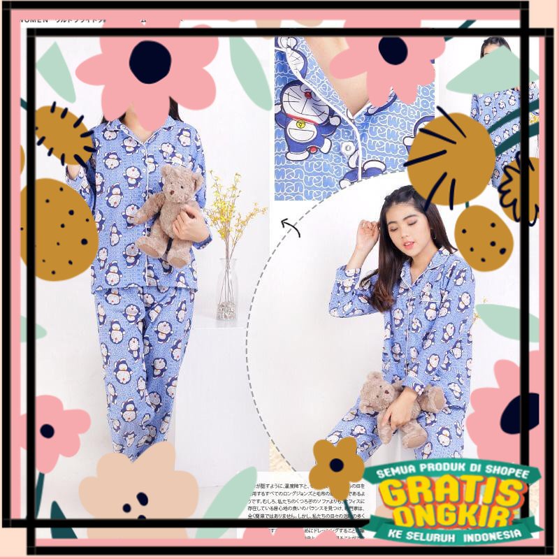 damai fashion jakarta - baju tidur piyama katun wanita FRISKA DORA - konveksi murah tanah abang/ Spe