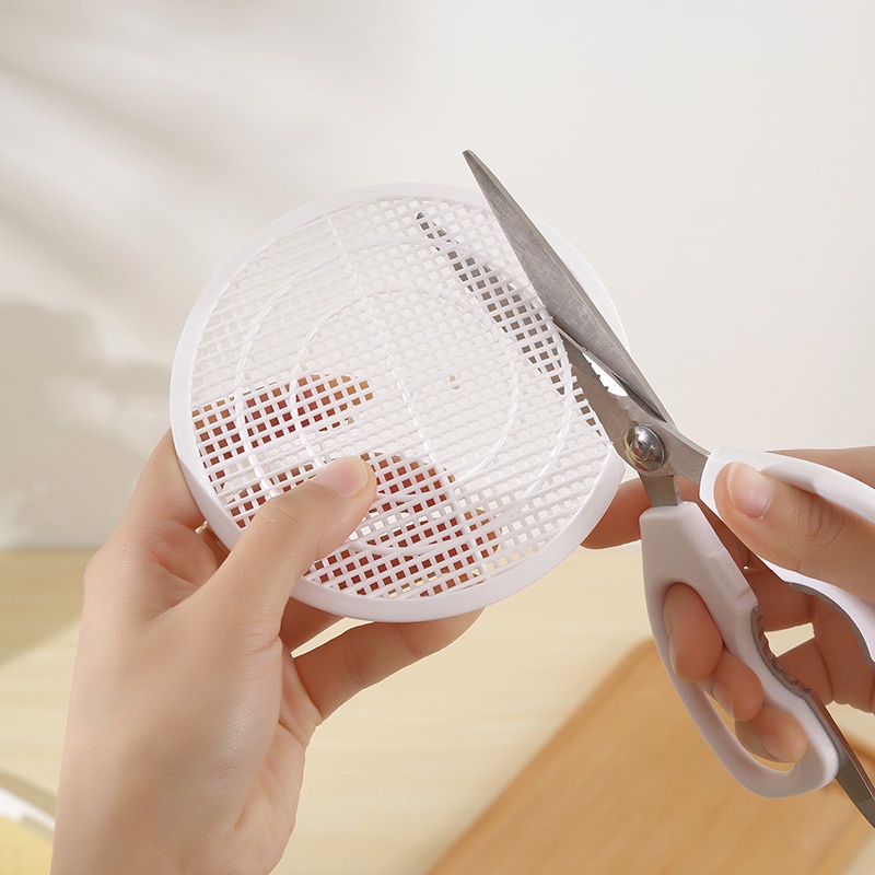 1pc Saringan Got Floor Drain Plastik Putih/Wastafel Kamar Mandi Dapur Penangkap Rambut Penutup Jaring Anti Sumbat