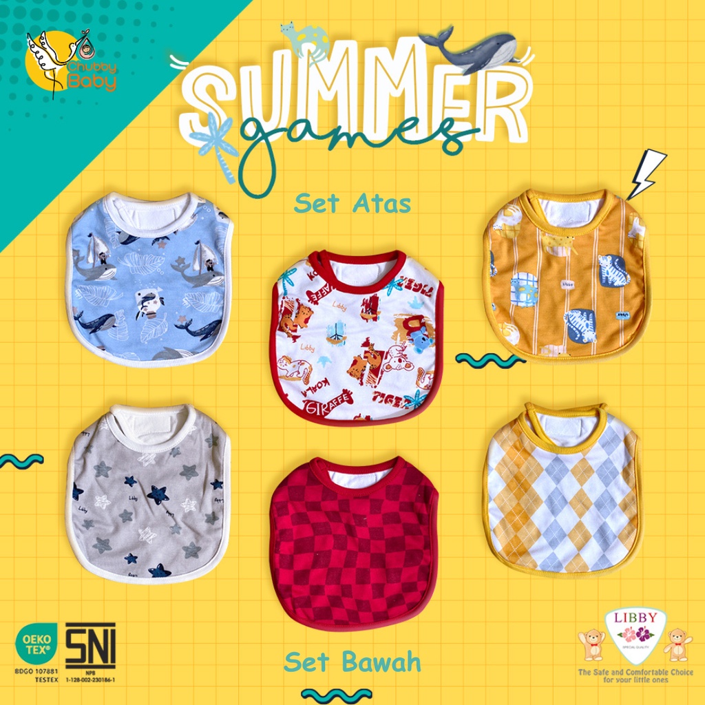 Libby - Summer Games | Slaber Baby Rekat 3pcs