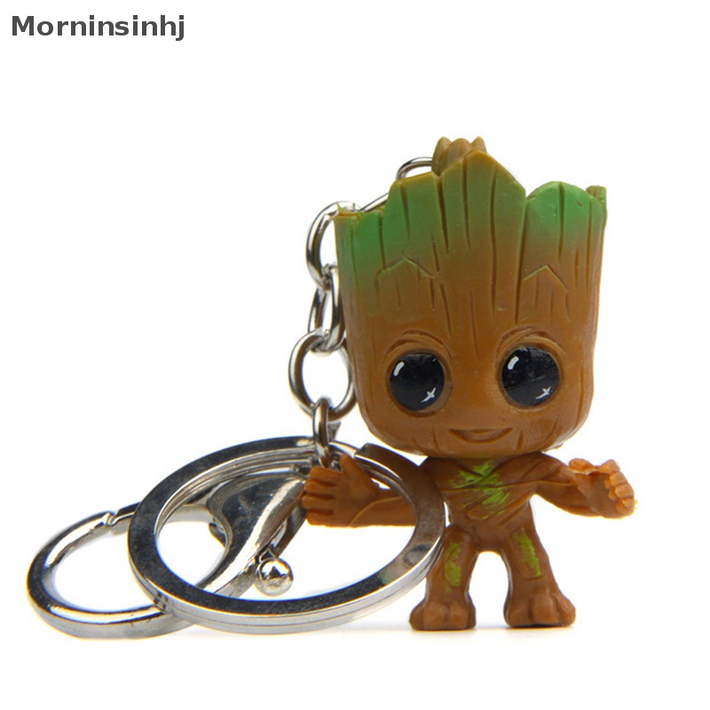 Mornin 4pcs /set Mainan Figure Tree Man Groot Lucu Kreatif Super Hero Groot Gantungan Kunci id