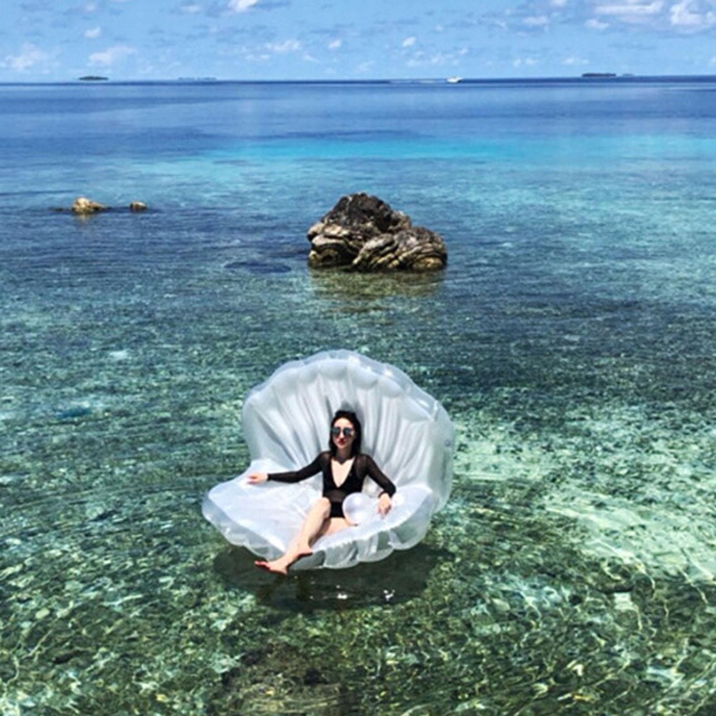 Pelampung Tiup Floating Lounge Bed Pelampung Kolam Renang Pantai Rakit Air Hammock Renang