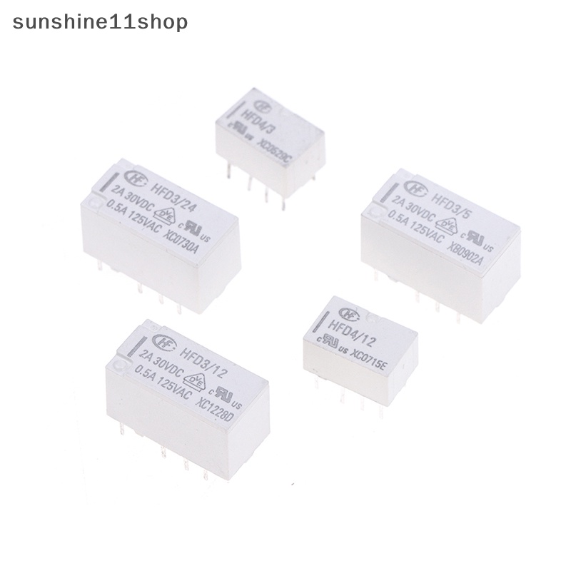 Relay Sinyal SHO HFD4 2A 8Pin SMD Relay 3V 4.5V 5V 12V 24V DC HFD4-V/5V HFD4 /12V -S N