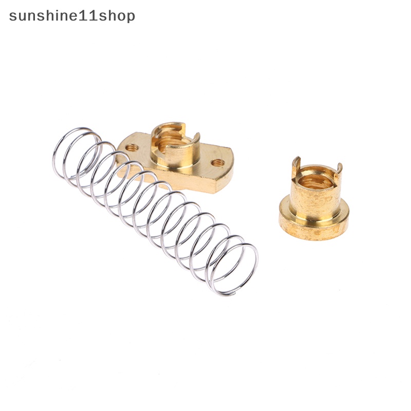 Sho 1Pc T8 Anti Backlash Spring Loaded Nut Mur Gap Eliminasi Kuningan Untuk Printer N